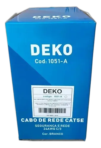 Caixa de cabo de rede Furukawa Soho Plus CAT5e 305m 100% cobre para CFTV e redes