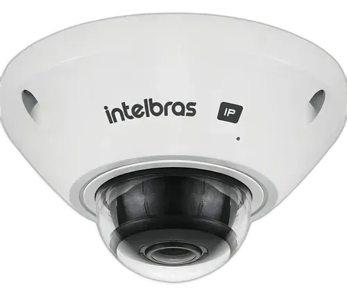 Câmera Intelbras VIP 5500 F IA — fisheye IP 360° 5MP com PoE