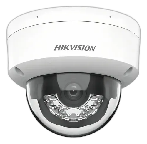 Câmera Hikvision DS-2CD1143G2-IU — dome IP 4MP PoE com áudio e infravermelho de 30 metros