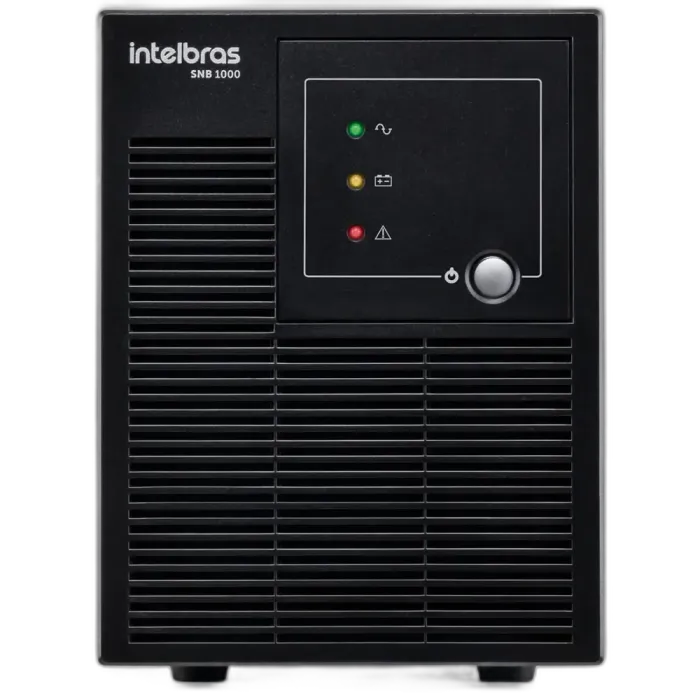 Nobreak senoidal Intelbras SNB 1000 Bi em cor cinza com 6 tomadas NBR 14136 e display frontal