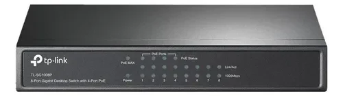 Switch PoE+ TP-Link TL-SG1008P de 8 portas Gigabit para câmeras IP - Imagem 1