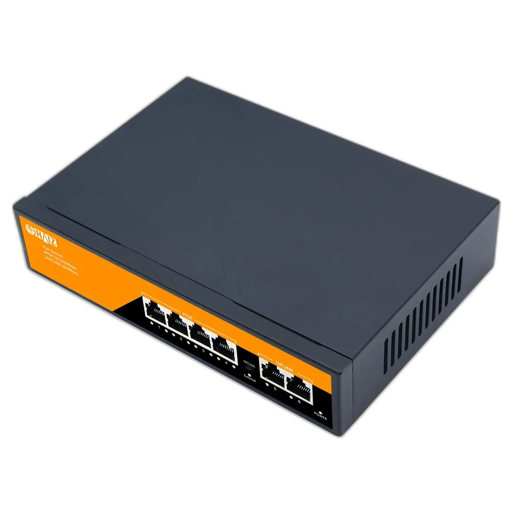 Switch PoE 4 Portas + 2 Uplink 10/100 Mbps Haiz HZ-1006P-EA2 - Miniatura 6