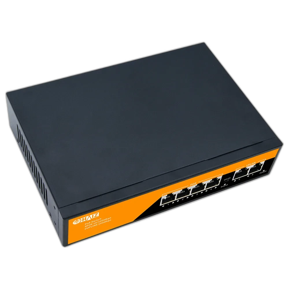Switch PoE 4 Portas + 2 Uplink 10/100 Mbps Haiz HZ-1006P-EA2 - Miniatura 7